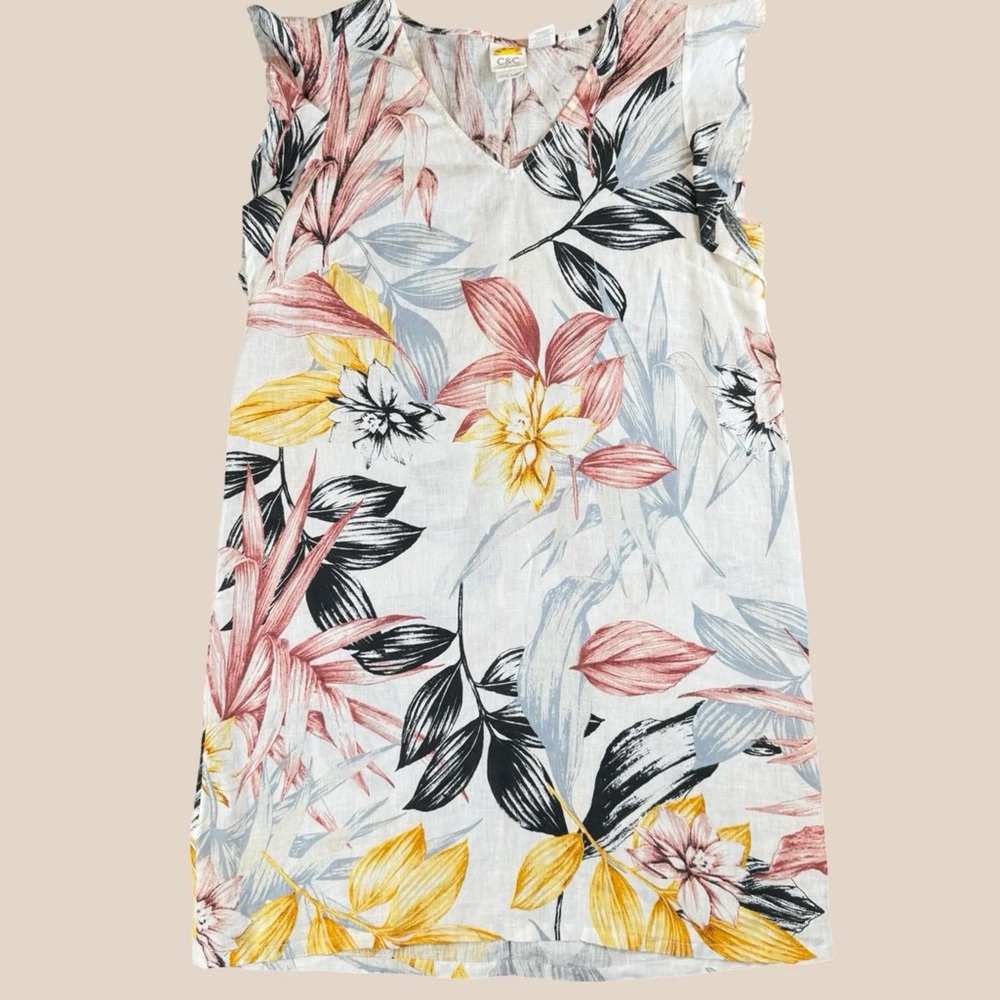 C&C Collection Floral Sleeveless Dress